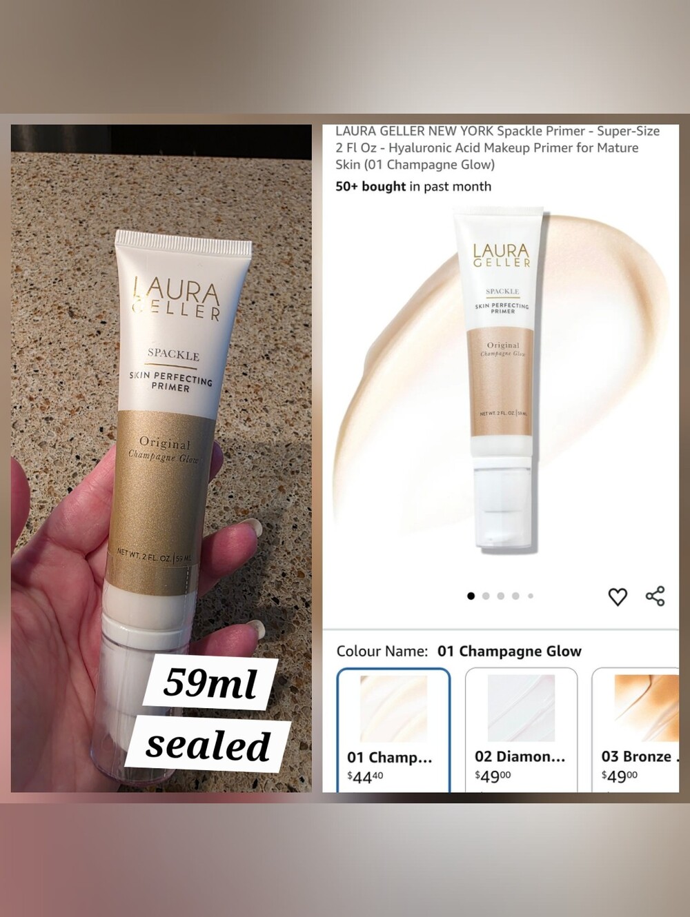 Laura Geller Spackle primer in champagne glow